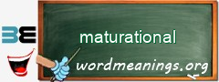 WordMeaning blackboard for maturational